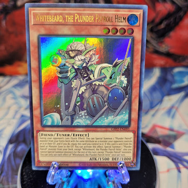  An Ultra Rare "Whitebeard, the Plunder Patroll Helm" card from the Yugioh Set: Ghosts From the Past: The 2nd Haunting (GFP2).