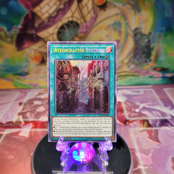  A Secret Rare "Witchcrafter Bystreet" card from the Yugioh Set: The Infinity Chasers.