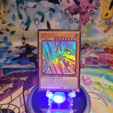 An Ultra Rare “Witness of the Ancient” card from the Yugioh Set: Chaos Origins (CORI).