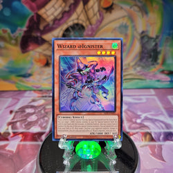 A Super Rare "Wizard @Ignister" card from the Yugioh Set: Alliance Insight (ALIN).