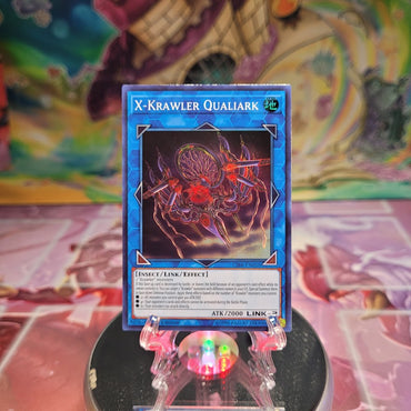  A Super Rare "X-Krawler Qualiark" card from the Yugioh Set: Circuit Break.