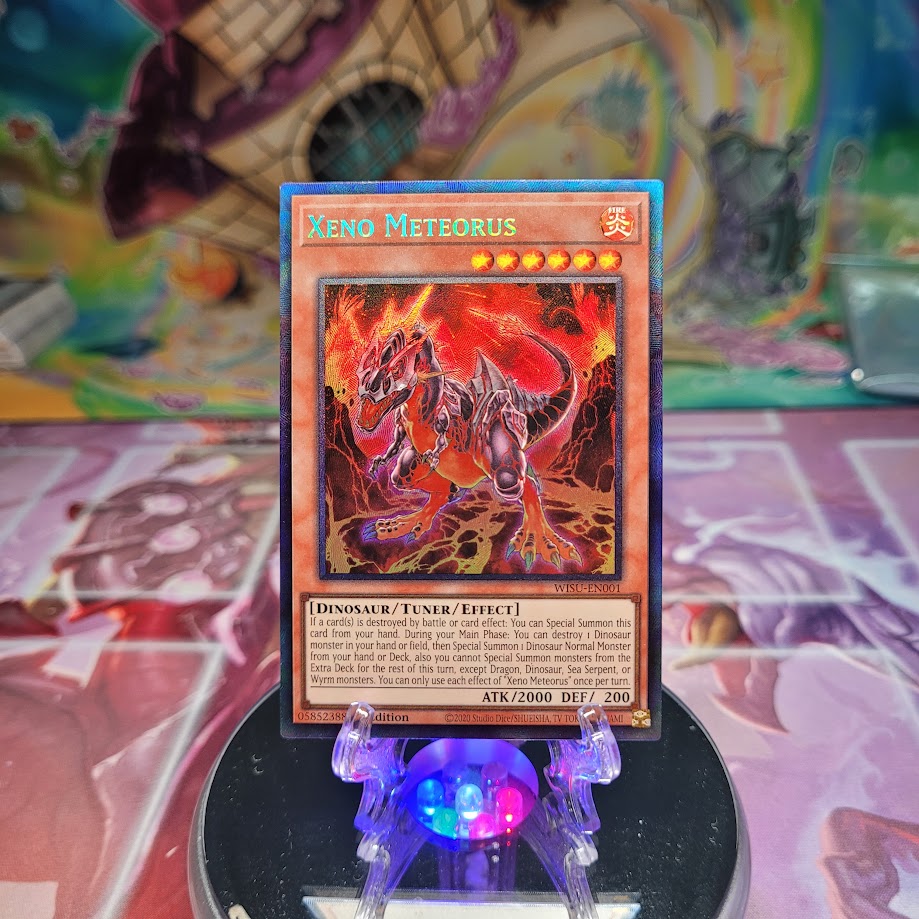 A 1st edition Collector's Rare "Xeno Meteorus" card from the Yugioh Set: Wild Survivors