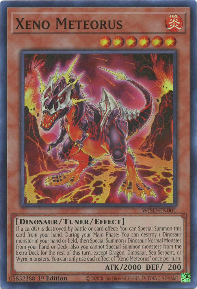 A Super Rare "Xeno Meteorus" card from the Yugioh Set: Wild Survivors (WISU).
