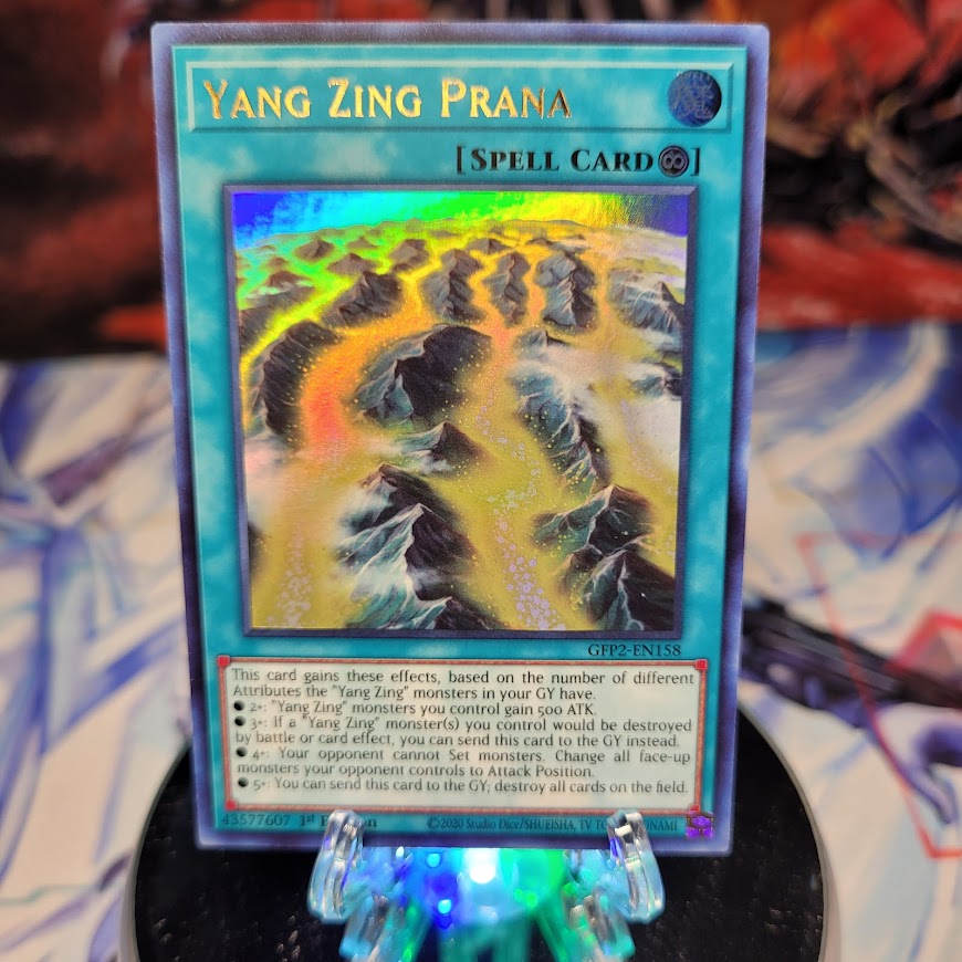  An Ultra Rare "Yang Zing Prana" card from the Yugioh Set: Ghosts From the Past: The 2nd Haunting (GFP2).