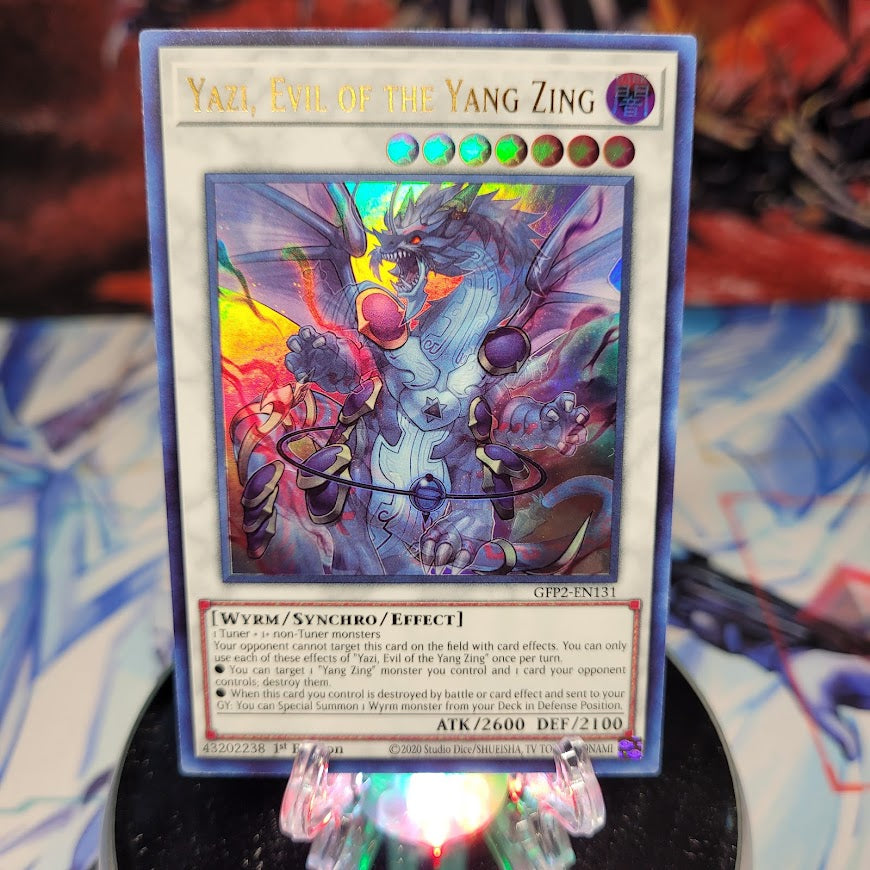  An Ultra Rare "Yazi, Evil of the Yang Zing" card from the Yugioh Set: Ghosts From the Past: The 2nd Haunting (GFP2).