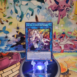 A Secret Rare "Yuki-Onna, the Absolute Zero Mayakashi" card from the Yugioh Set: Rarity Collection 5 (RA05).
