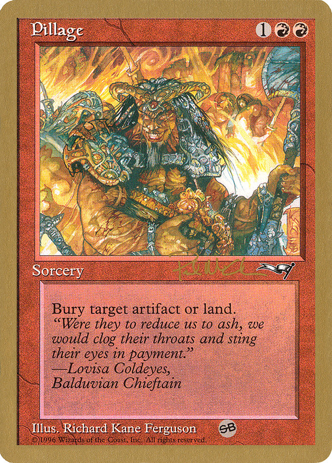 Pillage (Paul McCabe) (SB) [World Championship Decks 1997] Magic: The Gathering