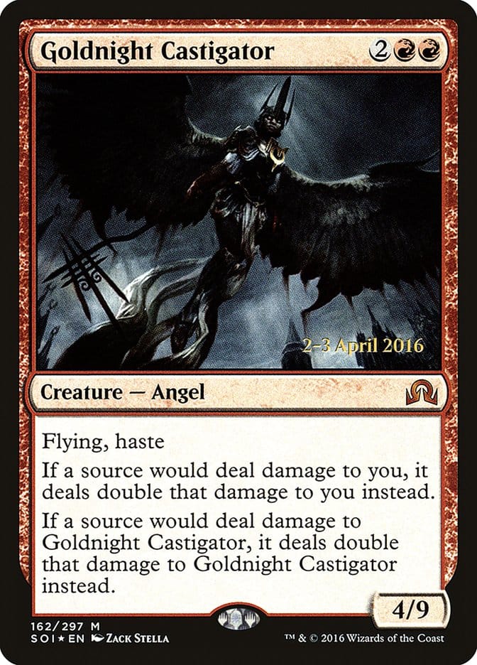 Goldnight Castigator [Shadows over Innistrad Prerelease Promos] Magic: The Gathering