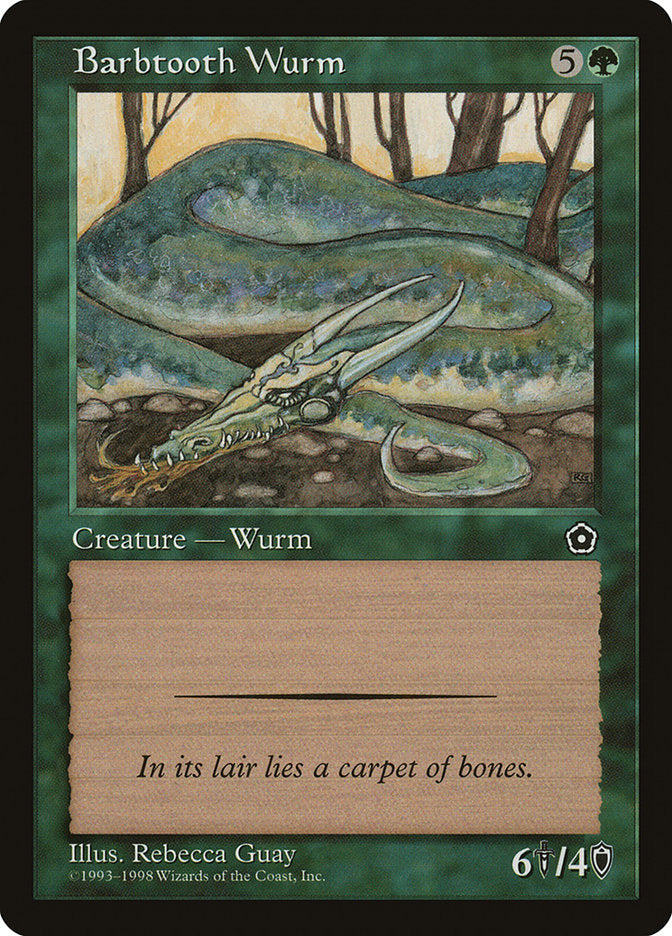 Barbtooth Wurm [Portal Second Age] Magic: The Gathering