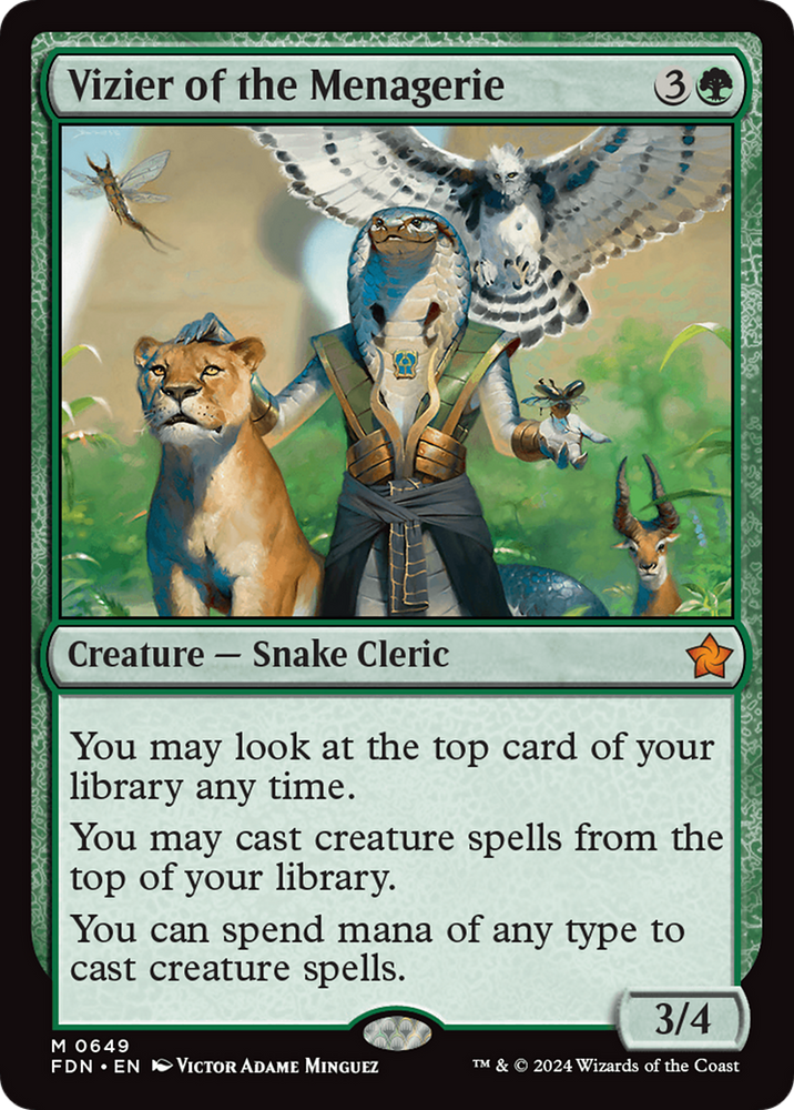 Vizier of the Menagerie [Foundations] Magic: The Gathering