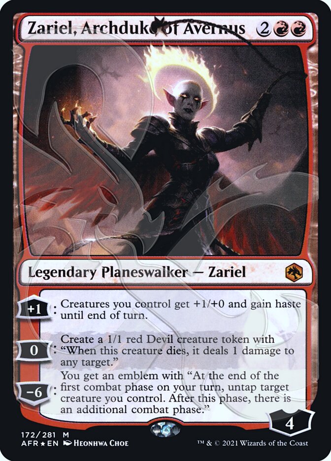 Zariel, Archduke of Avernus (Ampersand Promo) [Dungeons & Dragons: Adventures in the Forgotten Realms Promos] Magic: The Gathering