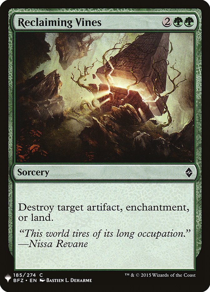 Reclaiming Vines [Mystery Booster] Magic: The Gathering