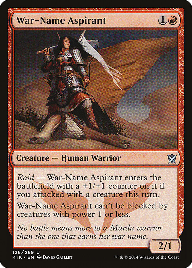 War-Name Aspirant [Khans of Tarkir] Magic: The Gathering