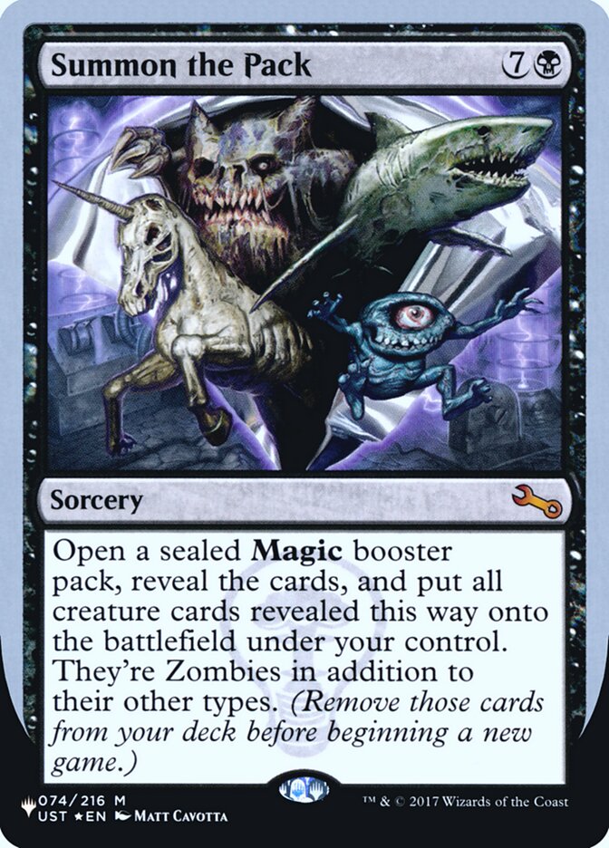 Summon the Pack (Unfinity Foil Edition) [The List] Magic: The Gathering