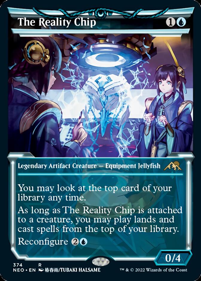 The Reality Chip (Showcase Soft Glow) [Kamigawa: Neon Dynasty] Magic: The Gathering