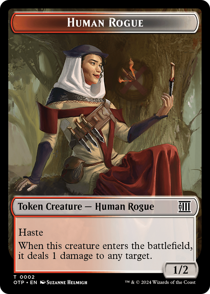 Human Rogue Token [Outlaws of Thunder Junction: Breaking News Tokens] Magic: The Gathering