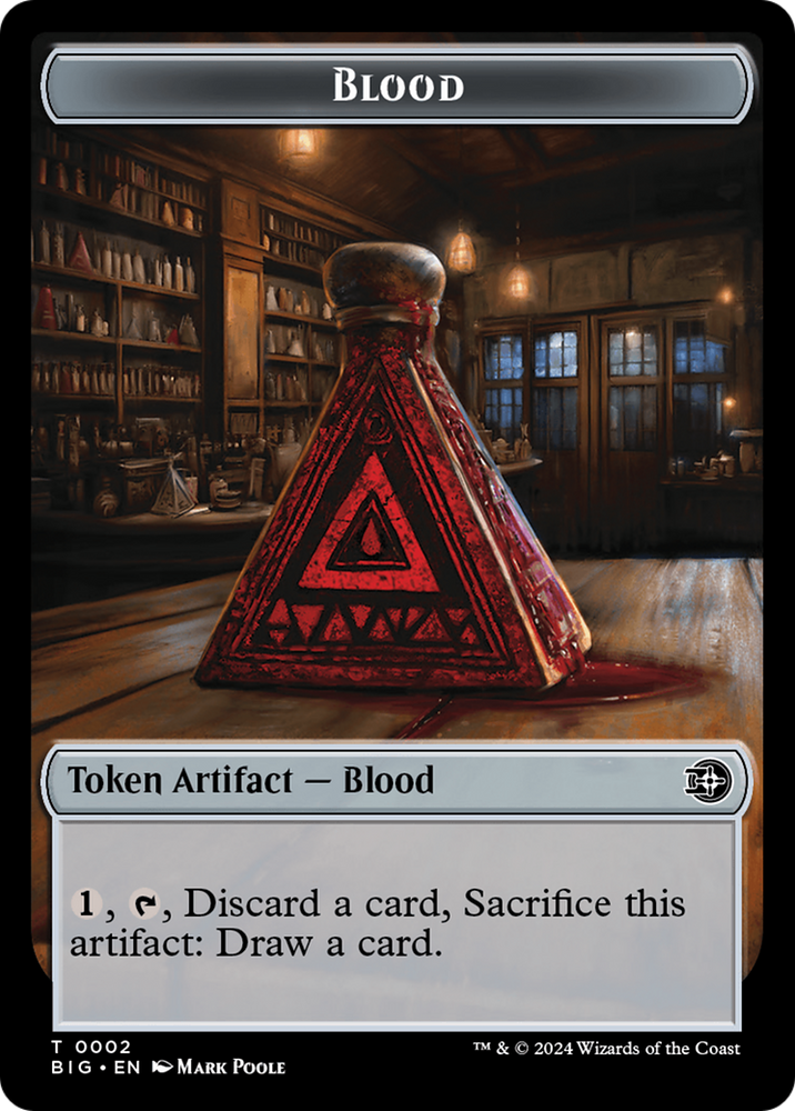 Mercenary // Blood Double-Sided Token [Outlaws of Thunder Junction Tokens] Magic: The Gathering