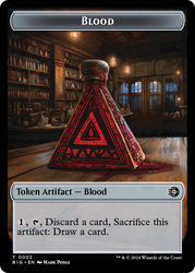 Mercenary // Blood Double-Sided Token [Outlaws of Thunder Junction Tokens] Magic: The Gathering