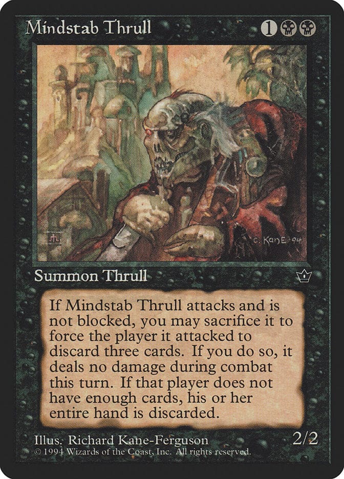 Mindstab Thrull (Richard Kane Ferguson) [Fallen Empires] Magic: The Gathering