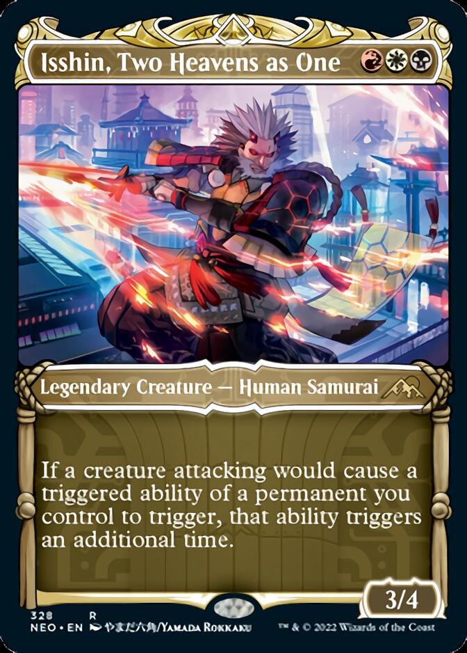 Isshin, Two Heavens as One (Showcase Samurai) [Kamigawa: Neon Dynasty] Magic: The Gathering