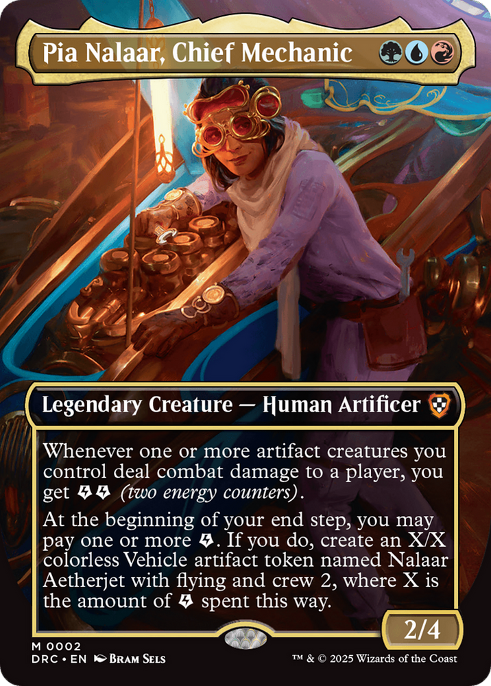 Pia Nalaar, Chief Mechanic (Borderless) [Aetherdrift Commander] Magic: The Gathering