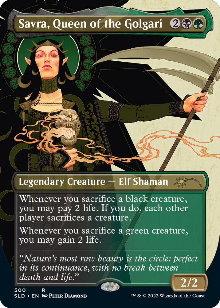 Savra, Queen of the Golgari (Borderless) [Secret Lair Drop Series] Magic: The Gathering