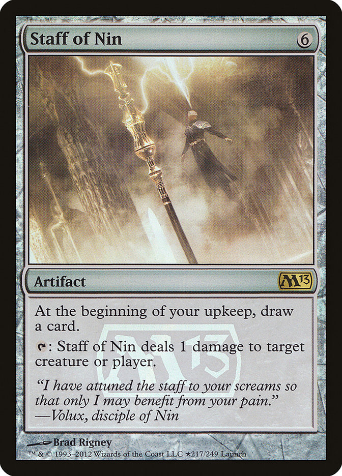 Staff of Nin [Magic 2013 Prerelease Promos] Magic: The Gathering