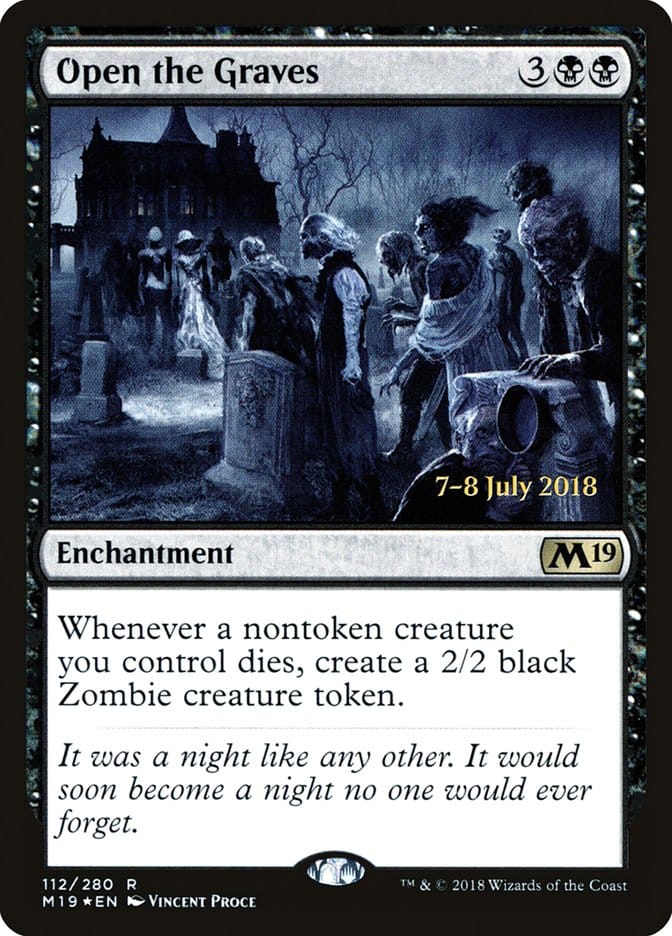Open the Graves [Core Set 2019 Prerelease Promos] Magic: The Gathering