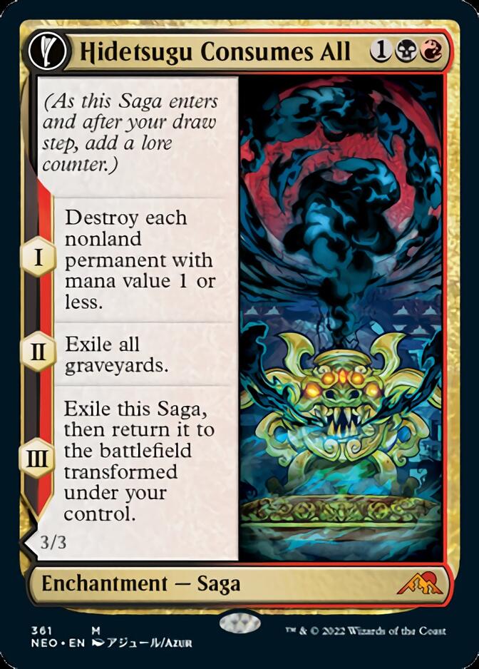 Hidetsugu Consumes All // Vessel of the All-Consuming (Showcase Soft Glow) [Kamigawa: Neon Dynasty] Magic: The Gathering