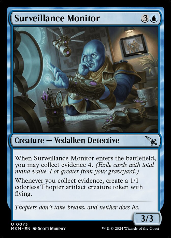 Surveillance Monitor (Black) [Murders at Karlov Manor] Magic: The Gathering