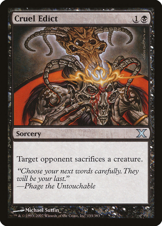 Cruel Edict [Tenth Edition] Magic: The Gathering
