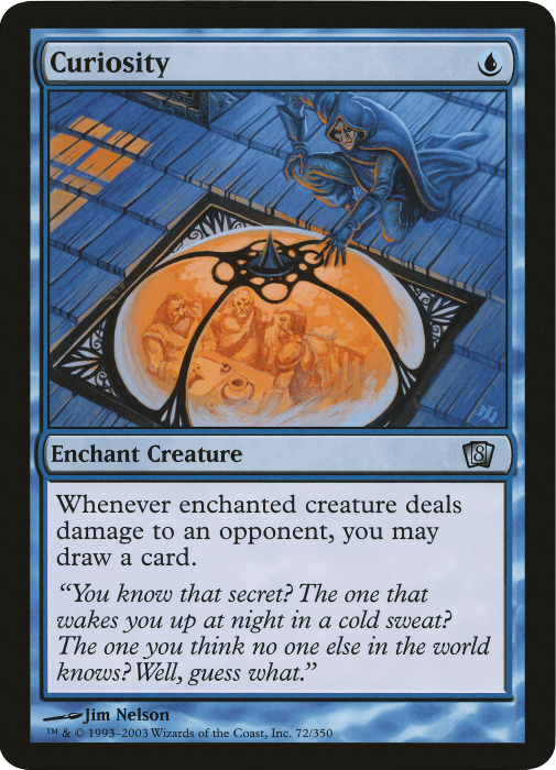 Curiosity (Oversized) [Eighth Edition Box Topper] Magic: The Gathering