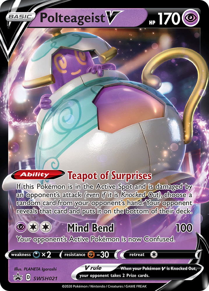 Polteageist V (SWSH021) (Jumbo Card) [Sword & Shield: Black Star Promos] Pokémon