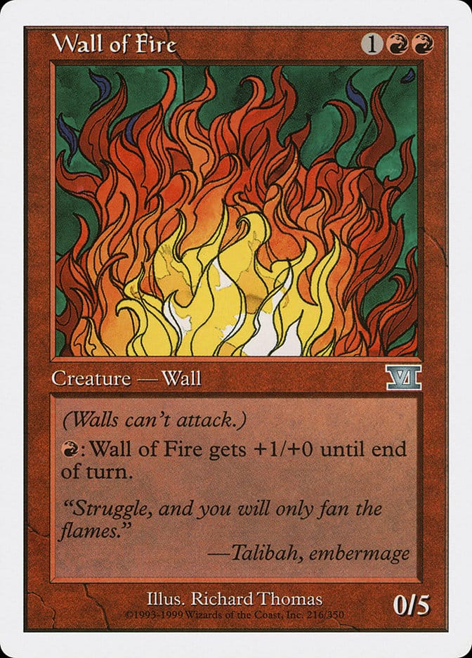 Wall of Fire [Classic Sixth Edition] Magic: The Gathering