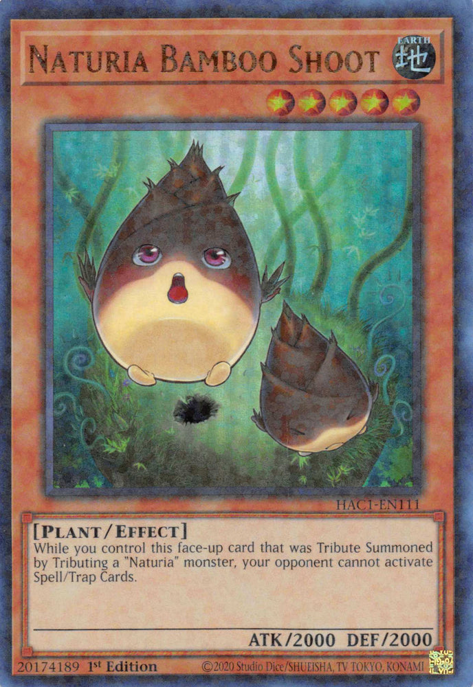 Naturia Bamboo Shoot (Duel Terminal) [HAC1-EN111] Parallel Rare - Yugioh Cards For Your TCG Needs!