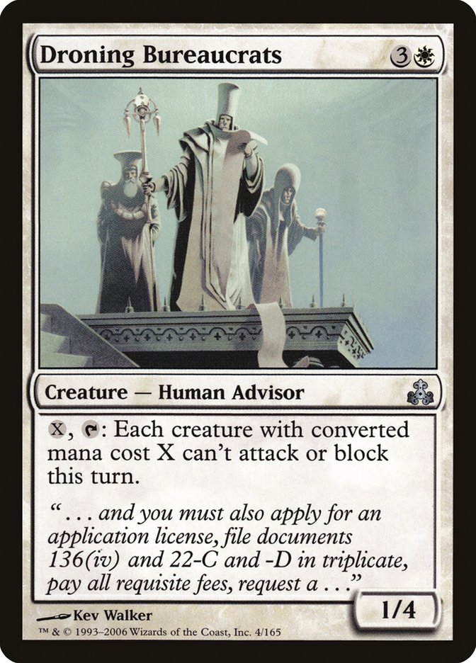 Droning Bureaucrats [Guildpact] Magic: The Gathering