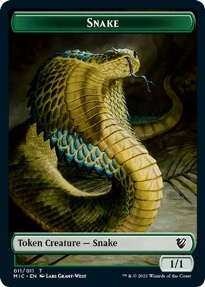 Spirit // Snake Double-Sided Token [Innistrad: Midnight Hunt Commander Tokens] Magic: The Gathering