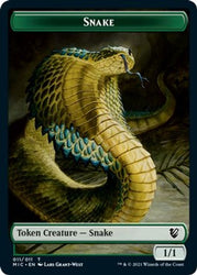 Spirit // Snake Double-Sided Token [Innistrad: Midnight Hunt Commander Tokens] Magic: The Gathering