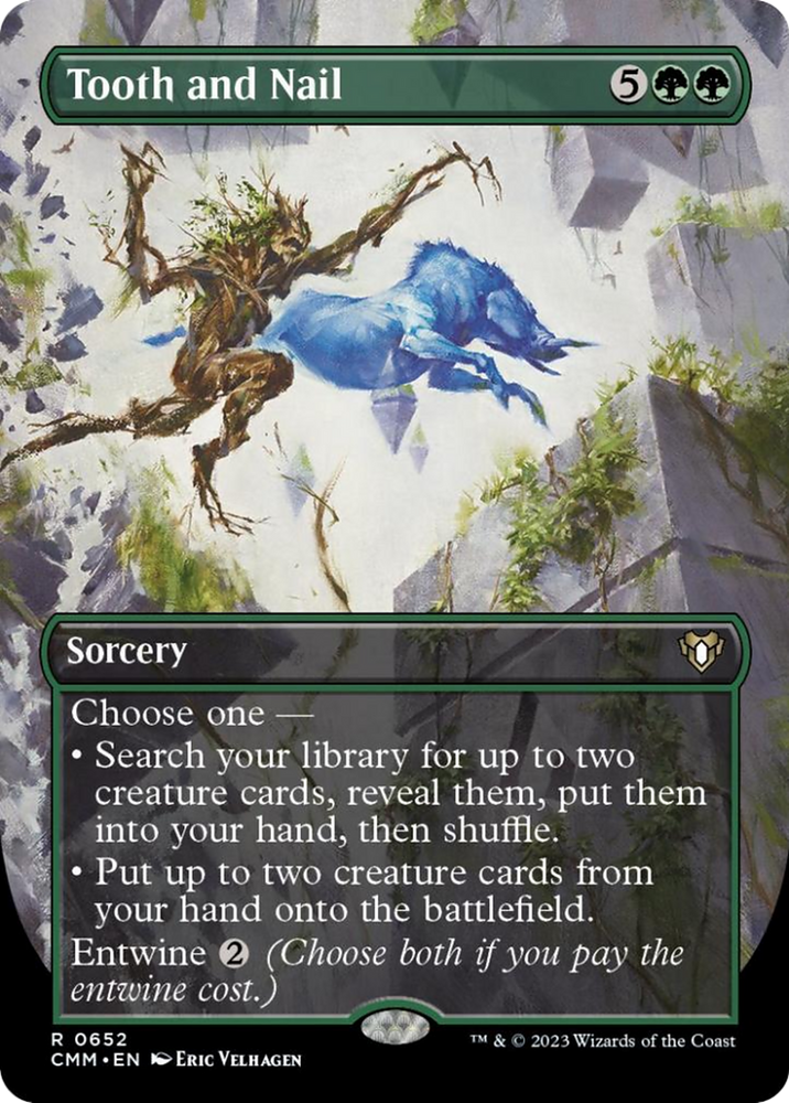 Tooth and Nail (Borderless Alternate Art) [Commander Masters] Magic: The Gathering
