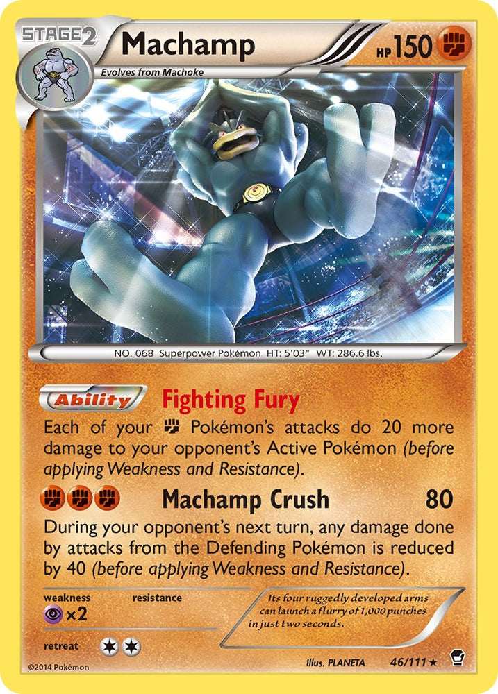 Machamp (46/111) (Cosmos Holo) (Blister Exclusive) [XY: Furious Fists] Pokémon