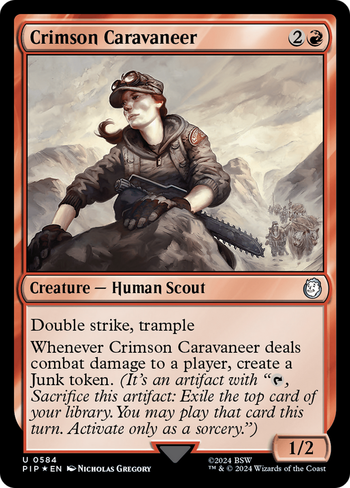 Crimson Caravaneer (Surge Foil) [Fallout] Magic: The Gathering