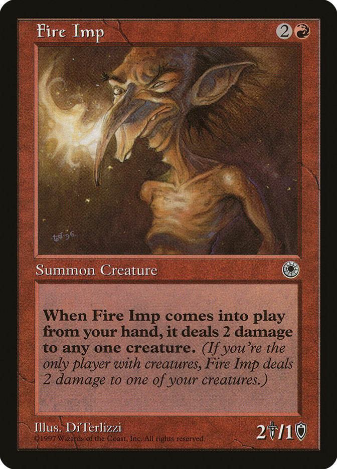 Fire Imp [Portal] Magic: The Gathering