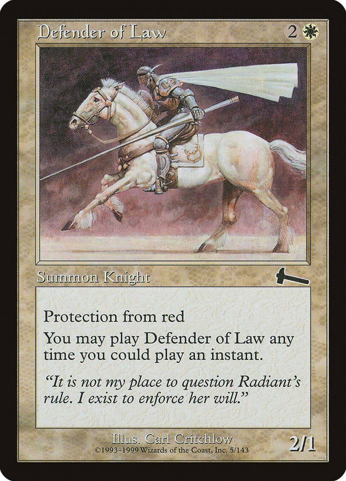 Defender of Law [Urza's Legacy] Magic: The Gathering