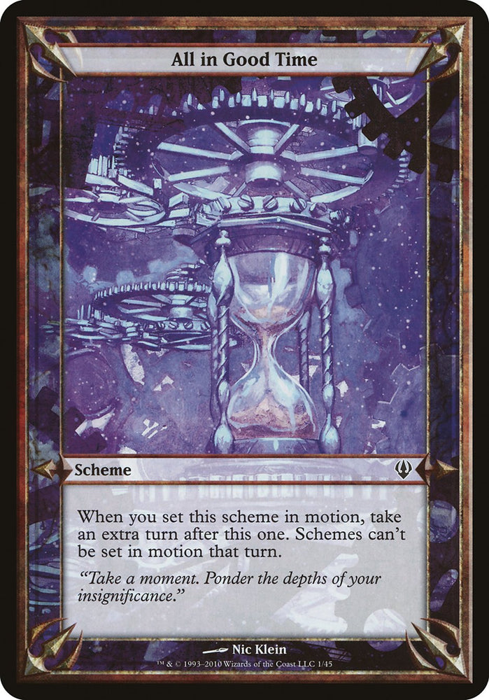 All in Good Time (Schemes) [Archenemy Schemes] Magic: The Gathering