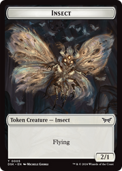 Insect (0005) // Manifest Double-Sided Token [Duskmourn: House of Horror Tokens] Magic: The Gathering