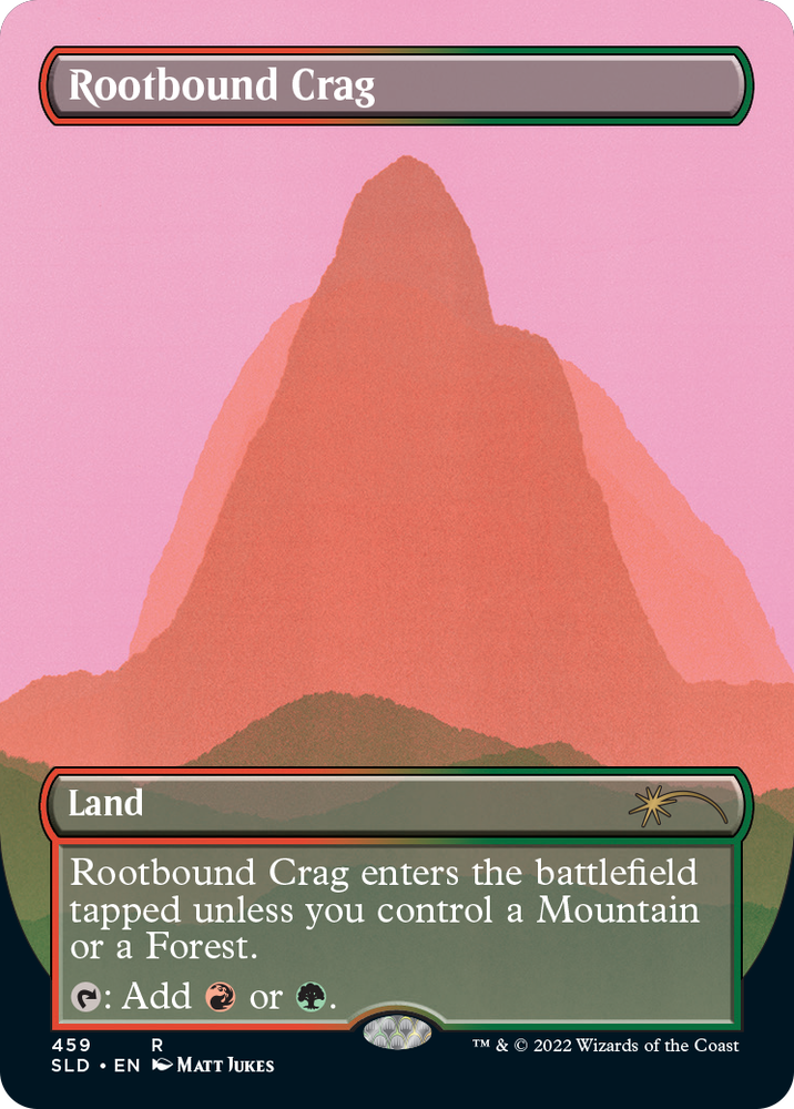 Rootbound Crag (Borderless) [Secret Lair Drop Series] Magic: The Gathering