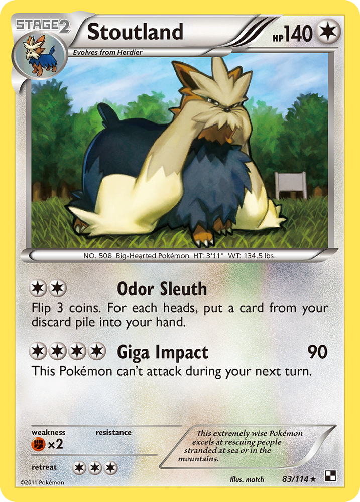 Stoutland (83/114) [Black & White: Base Set] Pokémon