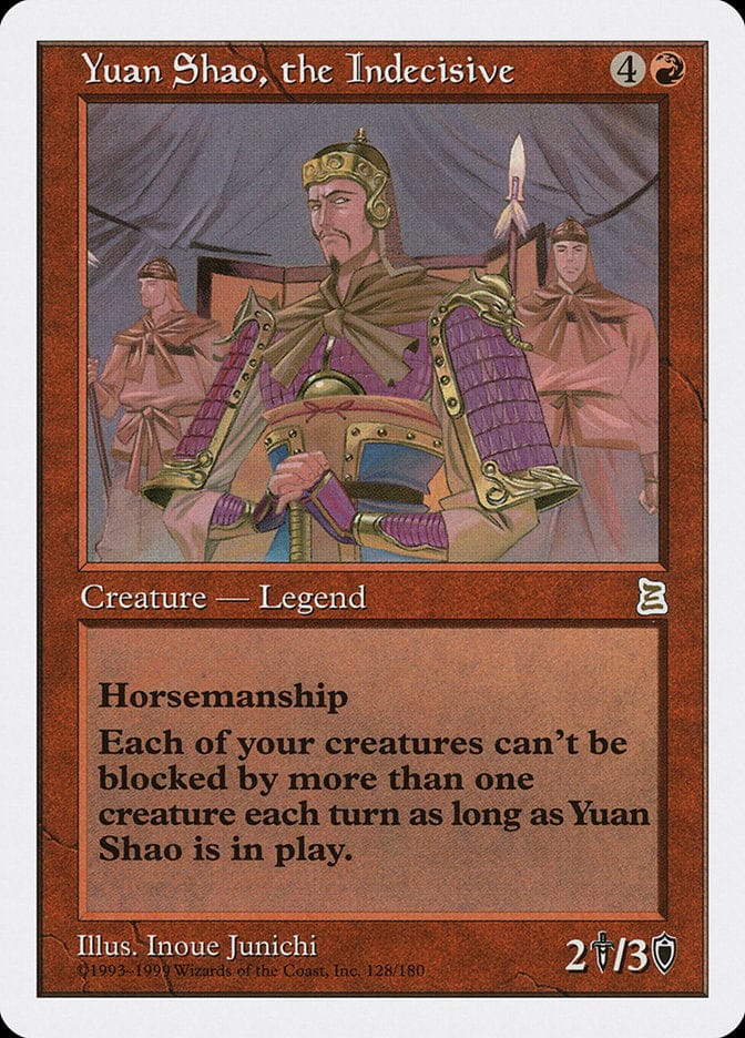 Yuan Shao, the Indecisive [Portal Three Kingdoms] Magic: The Gathering