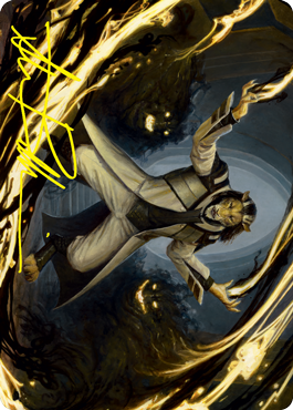 Leonin Lightscribe Art Card (Gold-Stamped Signature) [Strixhaven: School of Mages Art Series] Magic: The Gathering