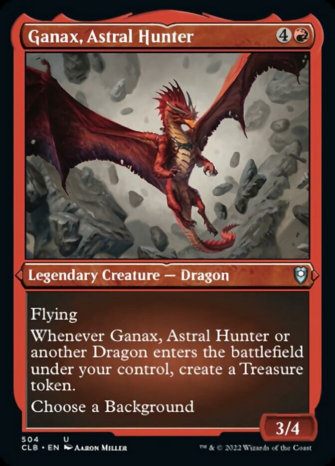 Ganax, Astral Hunter (Foil Etched) [Commander Legends: Battle for Baldur's Gate] Magic: The Gathering
